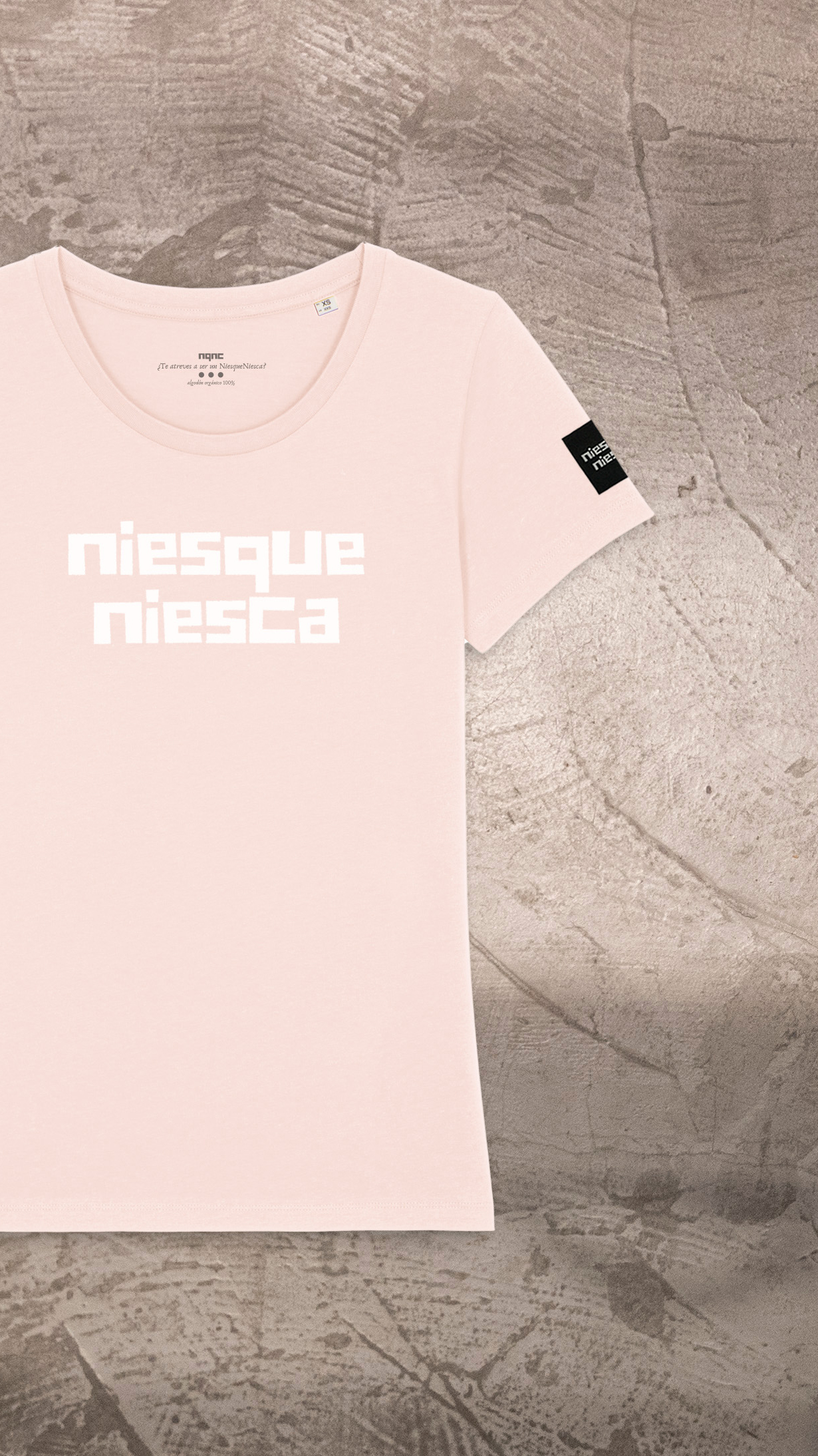 CAMISETA CHICA PINK NQNC RECORTADA