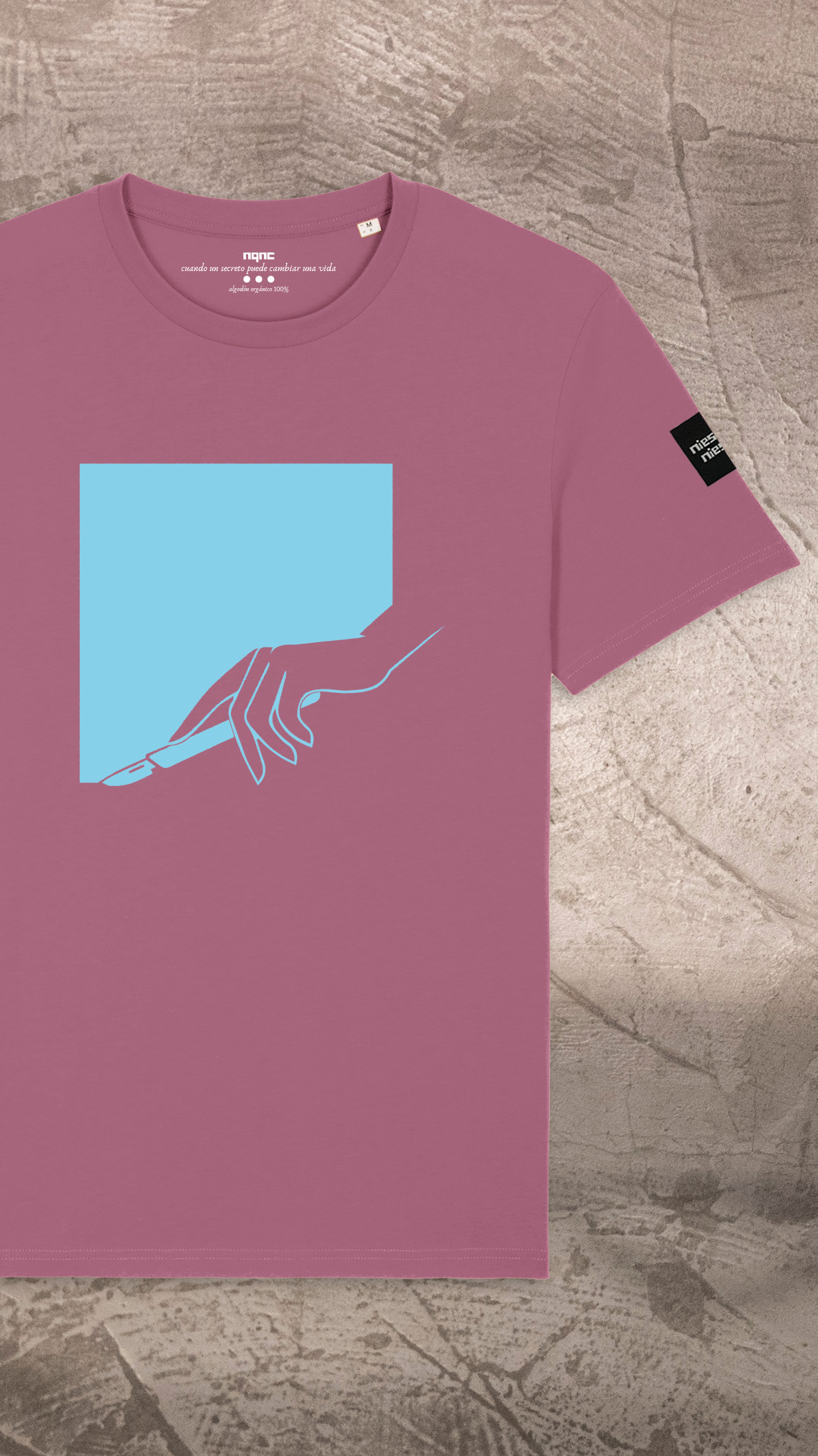 CAMISETA UNISEX MAUVE JAMES GRÁFICO RECORTADA