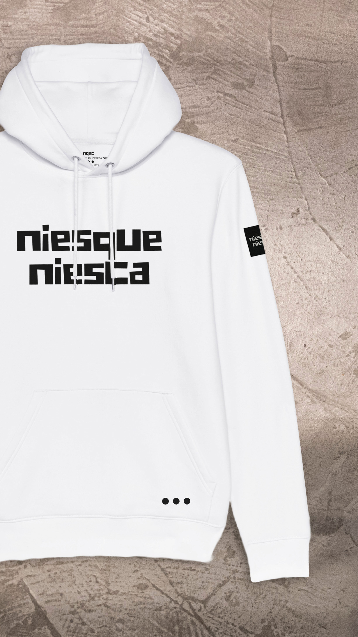 SUDADERA SIN CREMALLERA BLANCA RECORTADA