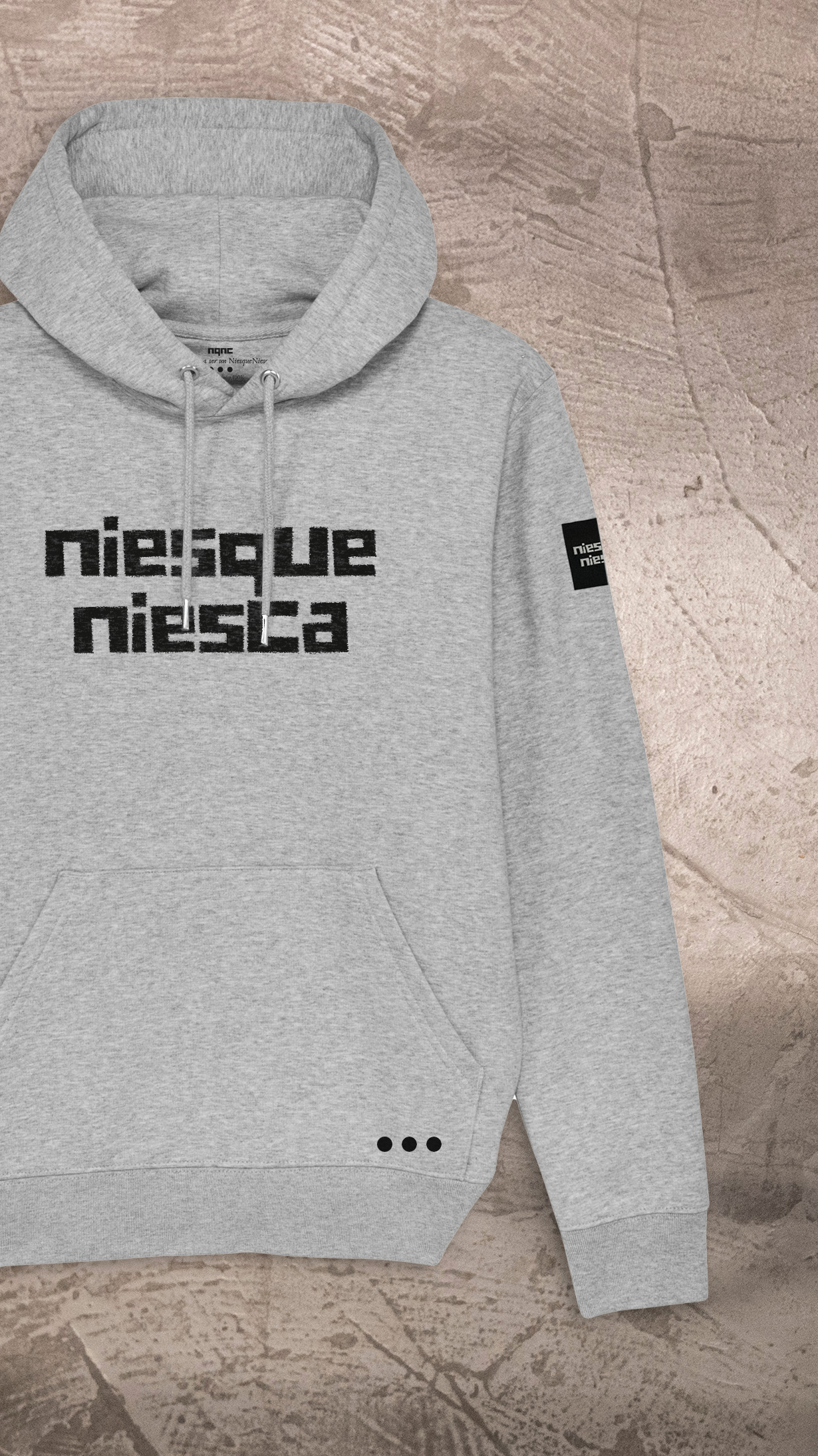 SUDADERA SIN CREMALLERA GRIS RECORTADA