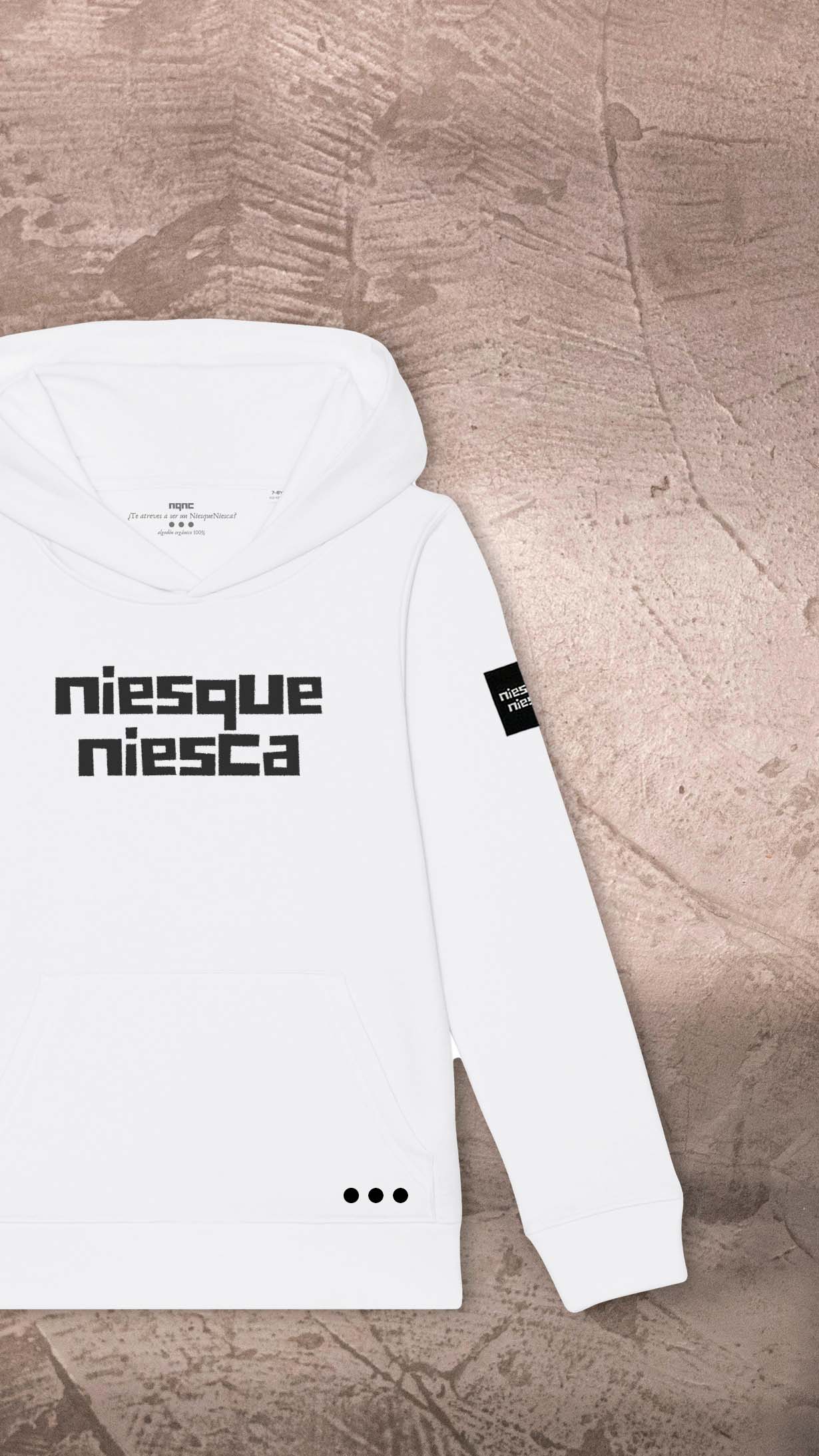 SUDADERA NIÑO BLANCA NQNC RECORTADA